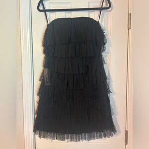 NWT Ann Taylor tulle fringe cocktail dress size 0